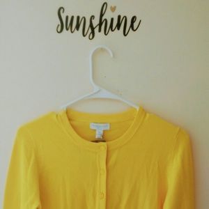 NWT Charter Club yellow top cardigan size PS